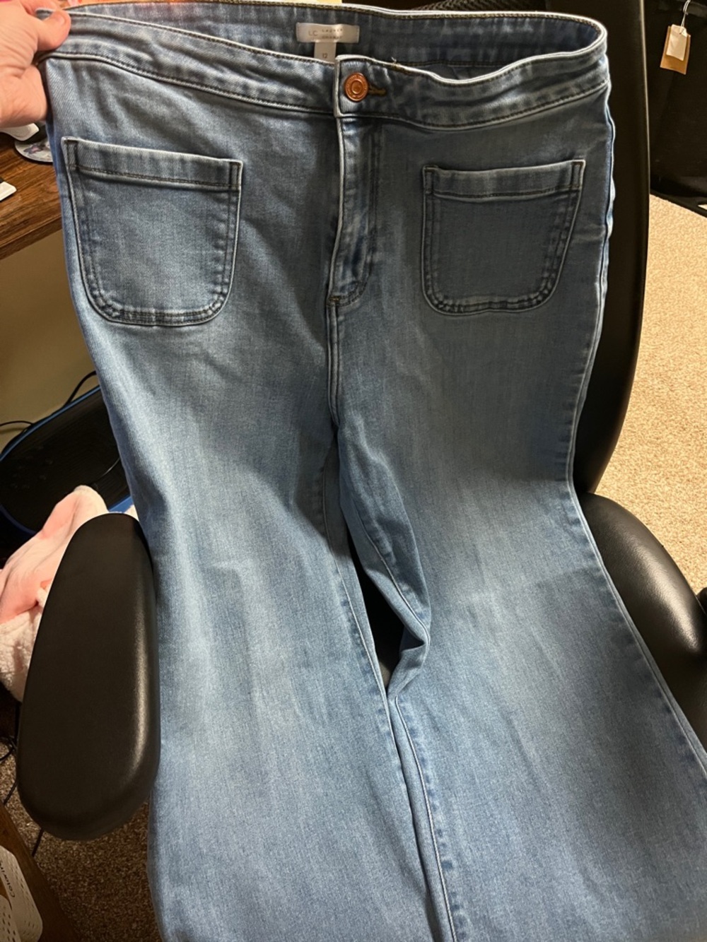 LC Lauren Conrad Light Blue Flared Jeans